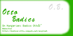 otto badics business card